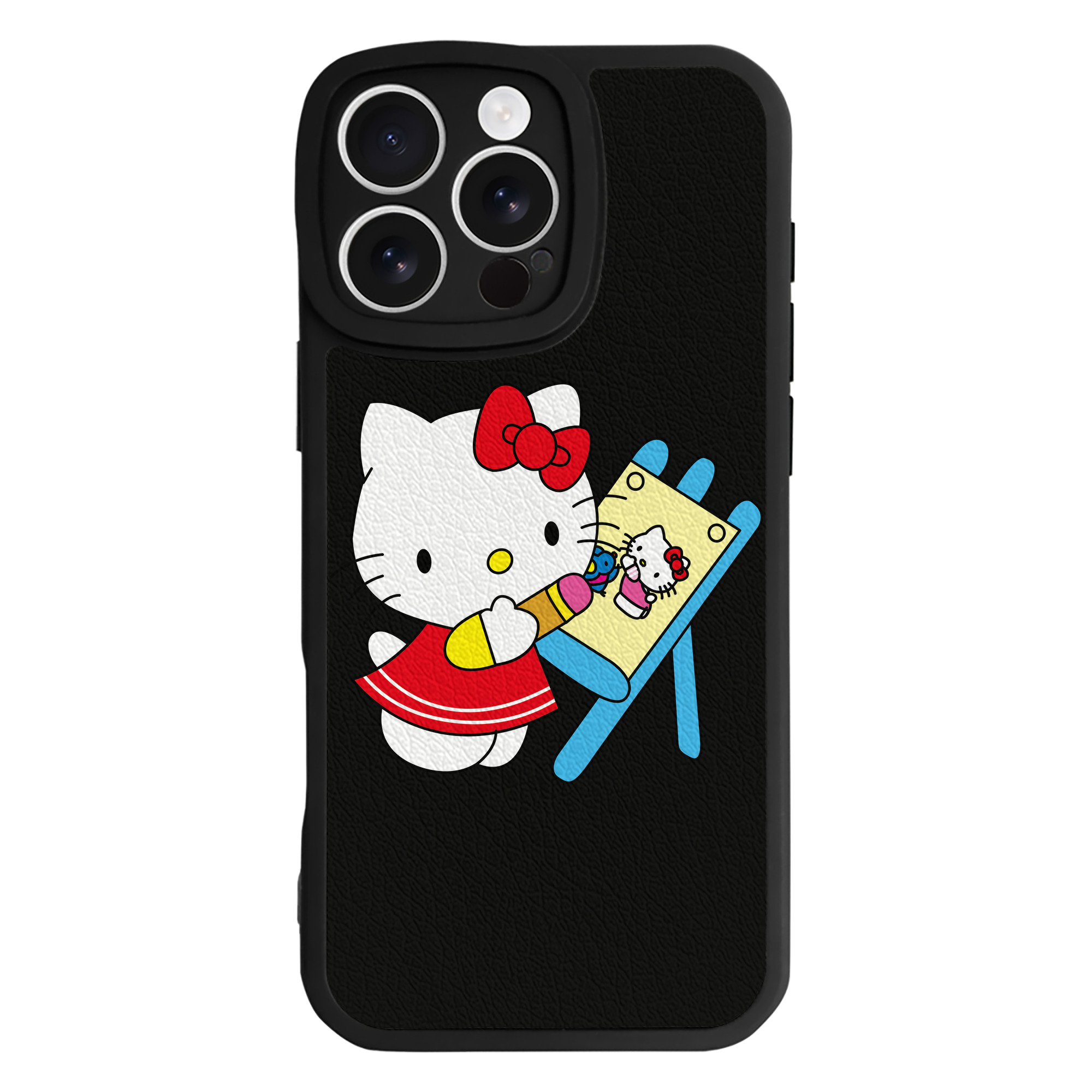 （画像用） Hello Kitty ハローキティ 【iPhone 16シリーズ対応】シリコンスマホケース（レザー調） 材質：シリコン
